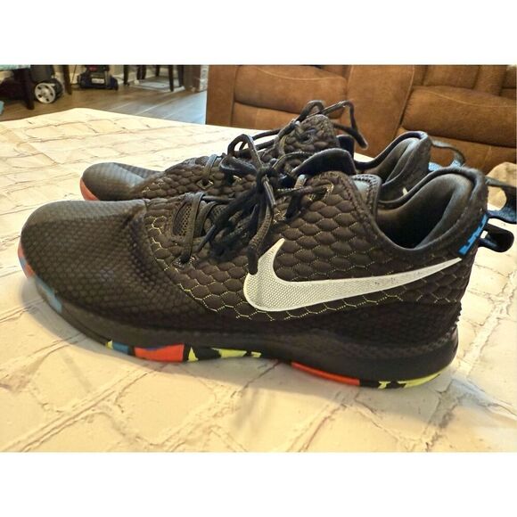 Nike Men's Size 12 Lebron James Witness Athletic Shoe Black Multi Sneaker Gym - Picture 5 of 14